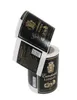 Etiqueta personalizada em folha preta e dourada, pacote de etiquetas adesivas para vinho, rolo dourado, estampagem frontal, traseira, etiquetas 9655044