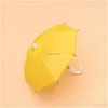 Parapluies 100pcs Couleur Solide Mini Enfants Parapluie Cadeau Cadeau Jouet Prop Décoratif Tige Droite Poignée De Pliage Drop Livraison Maison Dhvn6