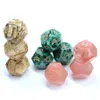 Jewelry Natural Crystal Gemstone 12 Side Astrology Jewelry Carve 12 Constellations Symbol 3 Pcs Divination Polyhedral Custom Stone Dice