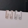 Boucles d'oreilles en argent Sterling 925 pur, haute qualité, tendance, bijoux de styliste, brillant, luxe, cadeau de mariage pour filles