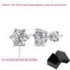 Stud Smyoue rhodié plaqué 0.1-3CT Moissanite goujons boucle d'oreille pour les femmes scintillant classique bijoux de mariage S925 argent Sterling GRA YQ240110