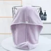 Toalla de baño absorbente mujeres adultos baño de secado rápido ducha más gruesa gorro de pelo largo y rizado cabeza seca microfibra