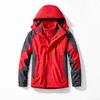 Outdoor Waterproof Suits Mens Womens Twopieces Sets 3 in 1 Thick Warm Coats Camping Windbreaker Winter Coat Hiking Windproof 240110
