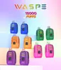 Free Shipping Original WASPE 15000 puffs disposable vape Pod Device puff 15K 12k 10k Rechargeable optional e cigarette