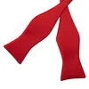 Wedding Red Bowtie dla mężczyzny jedwabny kwadratowy zestaw mankietów