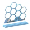 機器ジュエリーショーラッククリスタルエポキシ樹脂カビ六角形のイヤリングディスプレイスタンドシリコンカビDIYクラフトホームキャスティングツール