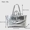 Shoulder Bags Fashion Padded Large Tote Bag Designer Puffer Women Shoulder Bags Nylon Waterproof Lady Handbags Sier Soft Puffy Bag 2023 Newstylishyslbags