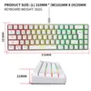 キーボード68キーゲームキーボードUSB有線ポータブル20 RGBバックライトウィンドウ用ラップトップ用キーボードComputerL240105