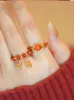 Loose Gemstones The Year Of Your Life Red Fortune Dragon Ring Light Luxury High-end Sense Niche Design Index Finger Girl