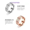 Högkvalitativ utgåva ringar Light Luxury Carter Full Sky Star Ring Womens Instagram Style French Style Steel Non Fading Rose Gold Titanium With Original Box