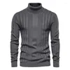 Maglioni da uomo 2024 Maglione dolcevita sexy slim fit pullover maschile Autunno tinta unita manica lunga collo alto pullover in maglia