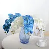 Flores decorativas 1 pc borboleta artificial orquídea flor simulação falsa para casa diy jardim decoração de casamento suprimentos para casa