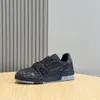 Designer Fashion Trainer sneaker intage Scarpe casual Virgils alligatore goffrato nero Pelle di vitello grigia francese