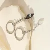Porte-clés 2 pièces cool et tendance coeur blanc noir pour hommes créatifs soleil lune couple cadeaux de la Saint-Valentin