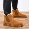 Hot Sale Winter Plush Men Fashion Khaki Plus Veet Warm Women Trendy High Top Slip-on Men's Snow Boots