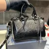 Klassieke Neo Cagole Mini City Motortas Luxe Designer Zwarte Vrouw Gemetalliseerde Handtas Totes Mode Spiegel Vintage Portemonnee Zilveren Portemonnee