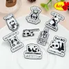 Pin de solapa esmaltado de panda, broche de Metal de dibujos animados, joyería para mujeres, hombres, sombrero, mochila, bolsos, insignias, alfileres, regalos para niños