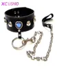 Collier sexuel, contraintes de bondage, collier en cuir de pierre de luxe sexy pour adultes, produits de jeux d'esclaves pour chiens, jouets sexuels pour couples 07014846497