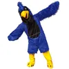 2024 Halloween Taille adulte Costume de mascotte d'aigle bleu Déguisements Carnaval Thème de dessin animé Déguisements pour hommes Femmes Robe de festival