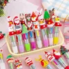 50pcs Christmas 4 Color Ballpoint Pen School Pens for Writing Pens to Write Kawaii Stationery Ball Point Pen Cute 240109