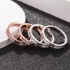 Ringer Rings Designer di anelli per chiodo per donna in acciaio in acciaio rosa in oro rosa placcato con anelli a diamante completa regalo di fidanzamento del matrimonio 4 5 6 mm multi size con scatola