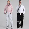 Ski Suit for Men Women Ski Jumpsuit Winter Warm Windproof Waterproof Ski Jacket Pants Set Snowboarding Suit SK063 240111