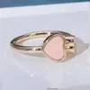 Beimu – bague en forme de cœur pour femmes, marque de mode, or Rose, tempérament minimaliste, bijoux de luxe, cadeau de fête