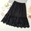 Skirts Skirt Extender Knee Lace Slip Hollow Length A-Line Half Extenders Women Lady Casual Underskirt Petticoat Female