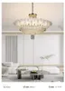 American Luxury Crystal Pendant Lamps Modern French Chandelier Pendant Lights Fixture Bedroom Living Room Villa Home Indoor Lighting Art Decoration Luminarias