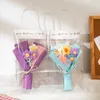 Andere Kunsthandwerke Niedliche Häkelblumen Mini-Blumenstrauß Gehäkelte gewebte Blumen Stricksträuße Geschenk zum Valentinstag Valentinstag-Geschenkideen YQ240111