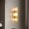 Applique murale LED Art Lustre Lampes suspendues Lumières Chambre Décor Moderne Luxe Cuivre Couloir Étude Simple Fond Décoratif Cristal