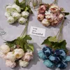 7 head exquisite peony artificial flower peony peony beam photography props table decoration simple modern flower wall covering XKL