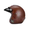 Casques de moto confortable 3/4 casque visage motocross sécurité course café racer rétro vintage point ouvert ECE approuver