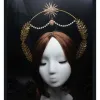 Cosplay Gothic Lolita Halo Crown Opaska materiałowy Pakiet materiałowy Halloween Vintage Sun Goddess Baroque Halo Wedding Headpiece ręcznie robi się BJ