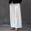 Women's Pants Women Black White Harem Pant Casual Cotton Linen Trouser Oversize Vintage Wide Leg With Pockets