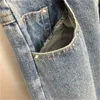 Jeans para mujer Diseñador Diseñador para mujer Moda Pantalones de pierna recta Letras bordadas Talle alto Slim Fit Lujo Versátil Mujer Pantalones Ropa 3UNE