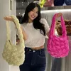 Leftside veludo casual acolchoado crossbody sacos coreano fashionwomen ombro pequeno inchado hobos bolsa feminina y2k 240111