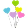 Party Supplies Heart Balloon Shape Cake Decor Bright Colors Cute Ornament For Cupcake Dessert