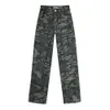 Jeans Mode Nouveau Pantalon De Camouflage Militaire Américain Hip Hop Street Dance Lâche Jambe Large Travail Jeans Femmes Ins Tendance Pas Cher En Gros