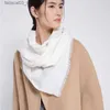 Sciarpe 2021 Sciarpa di lana Donna scialli invernali e avvolgenti marchio di lusso Sciarpe di moda per donna Sciarpe poncho donna 2019 ordito bianco Q240111