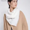 Scarves 2021 Wool Darf Women Winter Shaws and Wraps Luxury Brand Fashion Divils for Ladies Poncho Scarves Women 2019 White Warp Q240111