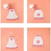 Ensembles de vêtements Bébé Chef Tablier Chapeau Costumes Cuisinier Costume Né Pographie Prop Enfants Vêtements Mignons Fille