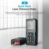 Mileeey S6 Lazer Mesafe Metre 40m120m Aydınlatıcı LCD ekranlı, arkadan aydınlatmalı ölçü araçları ile ev için 240111