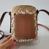 Kadın Lüks Kova Çantası Tek Omuz Crossbody Çanta Moda Yeni Rafya Namlu Saman Dokuma Çanta Elden Çekme Dış Mekan Boş Zamanlı Büyük Kapasite Plaj Çantası