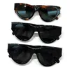 Designer-Sonnenbrille Rose Park Choi Ying, gleicher Stil Yang Shulin Sonnenbrille, schwarze modische Damensonnenbrille, Katzenaugen, breite Beinbrille, m94 IXFB