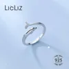 Rings Licliz S925 STERLING SILVER DOLPHIN CZ調整可能なオープニングリングfor Women Jewelry Accessorie Anillos 925 Plata Para Mujer LR0849