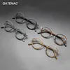 Vintage Round Acetate Glasses Frame Men Retro Myopia Optical Prescription Eyeglasses Frame Women Korea Luxury Brand Eyewear 240111