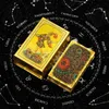 Hurtownia Wodoodporna Gold Foil Foil Tarot Book Tabletop karty Oracle Party Game z przewodnikiem AAA8