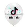 Globo al por mayor 12 pulgadas Tiktok 100 piezas / lote Globos decorativos Tik Tok Decoraciones de video Entrega de entrega Juguetes Regalos Novedad Gag Dhabh