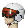 Lua capacete de esqui óculos integralmente moldados 5263cm adultos crianças esqui esportes ao ar livre skate snowboard capacetes dos homens 240111